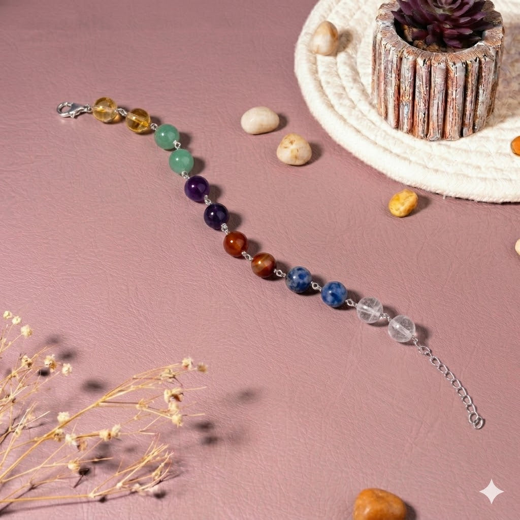 Diabetes Wellness Crystal 92.5 Sterling Silver Bracelet