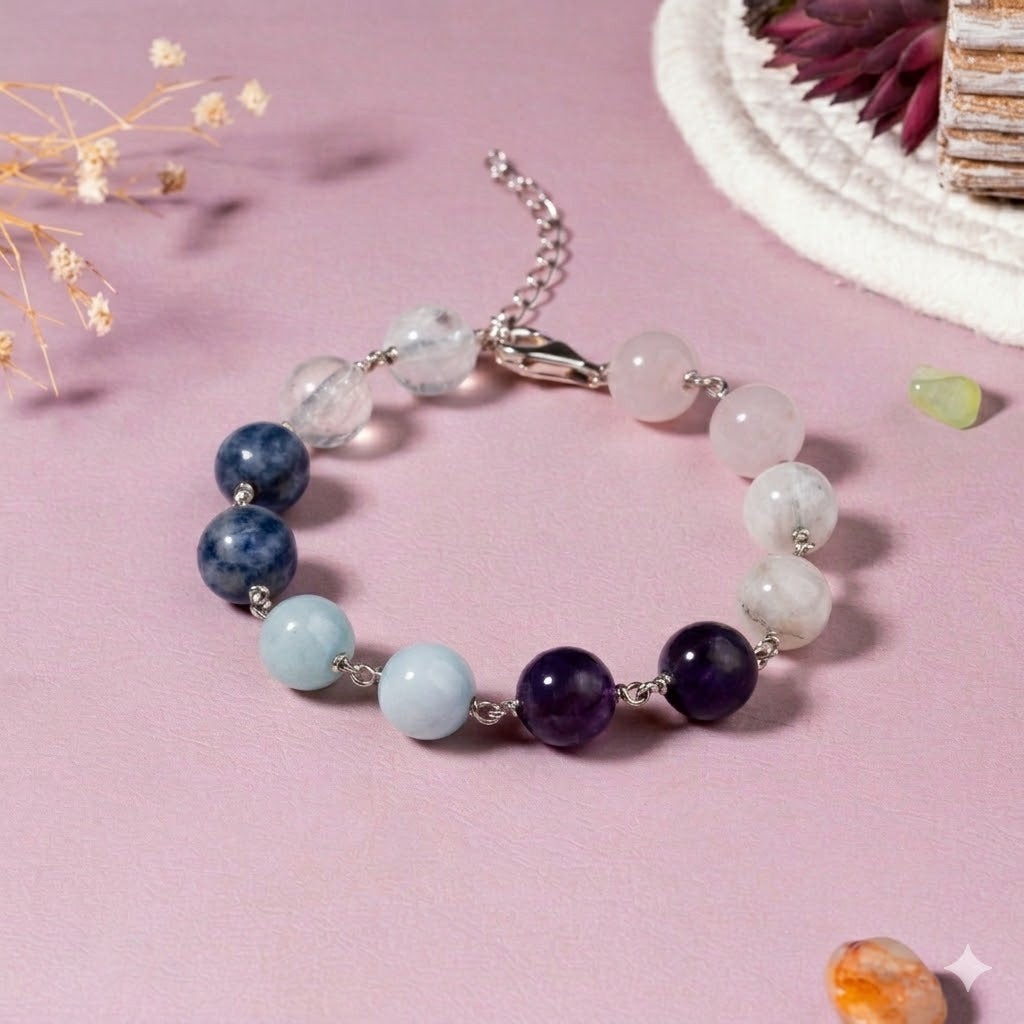 Beauty & Anti-Aging Crystal 92.5 Sterling Silver Bracelet