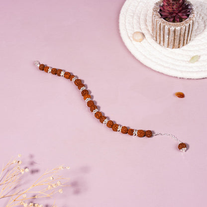 Rudraksha Spiritual Protection Bracelet – 92.5 Sterling Silver