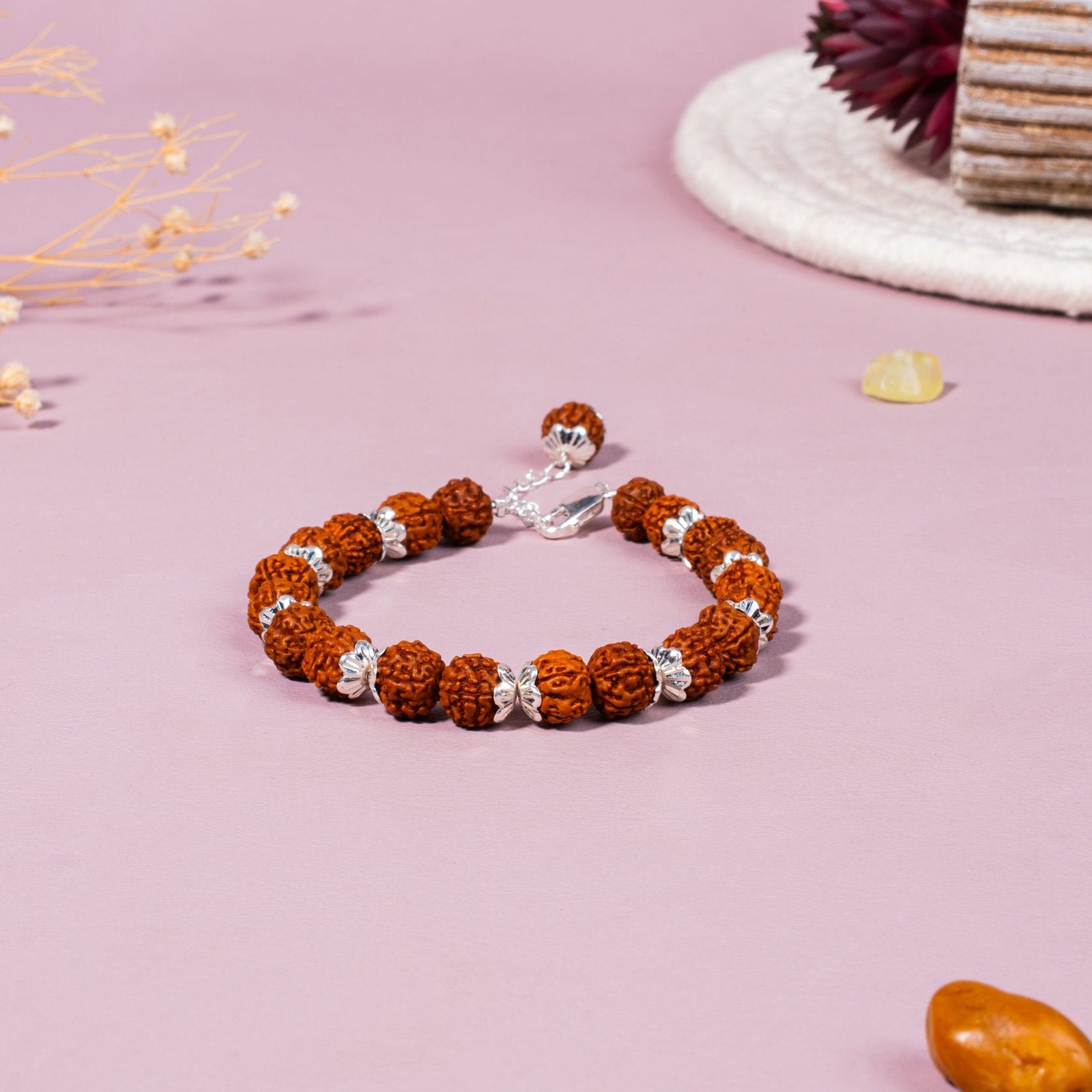 Rudraksha Spiritual Protection Bracelet – 92.5 Sterling Silver