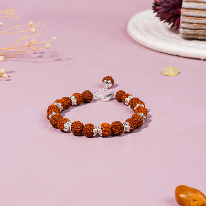 Rudraksha Spiritual Protection Bracelet – 92.5 Sterling Silver