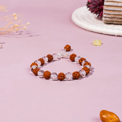 Balance + Alignment Rudraksha Balance Bracelet – 92.5 Sterling Silver Spiritual Jewellery