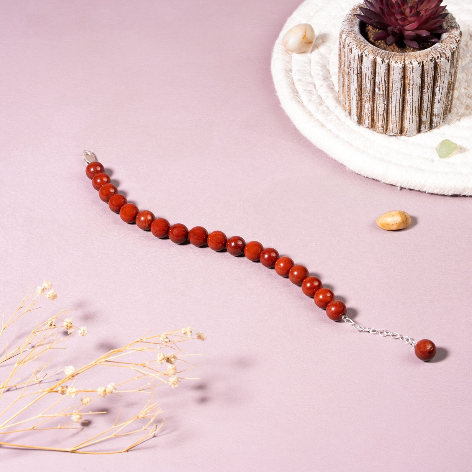 Red Jasper Stone of Endurance Bracelet – 92.5 Sterling Silver