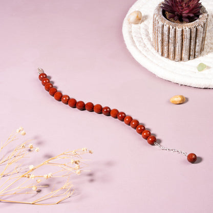 Red Jasper Stone of Endurance Bracelet – 92.5 Sterling Silver