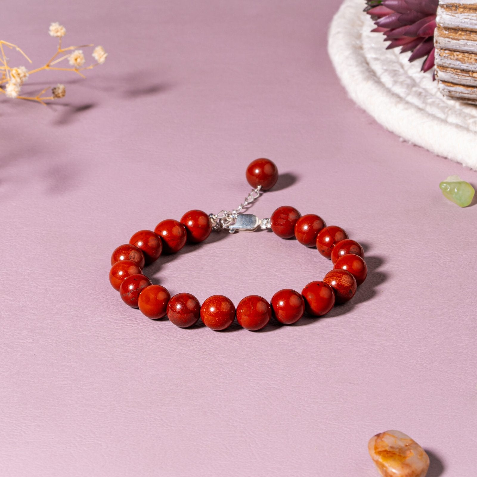 Red Jasper Stone of Endurance Bracelet – 92.5 Sterling Silver