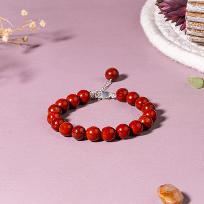 Red Jasper Stone of Endurance Bracelet – 92.5 Sterling Silver