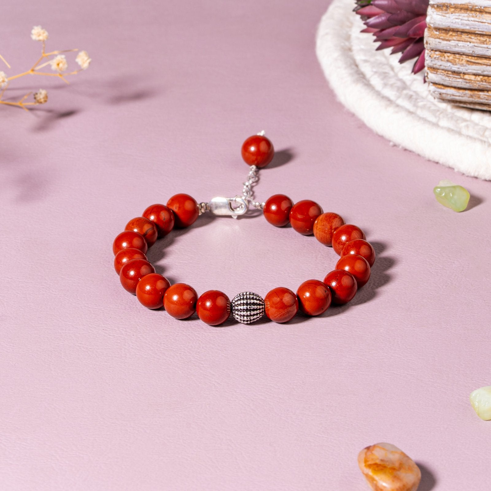 Red Jasper Endurance & Grounding Bracelet – 92.5 Sterling Silver
