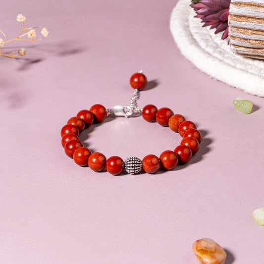 Red Jasper Endurance & Grounding Bracelet – 92.5 Sterling Silver