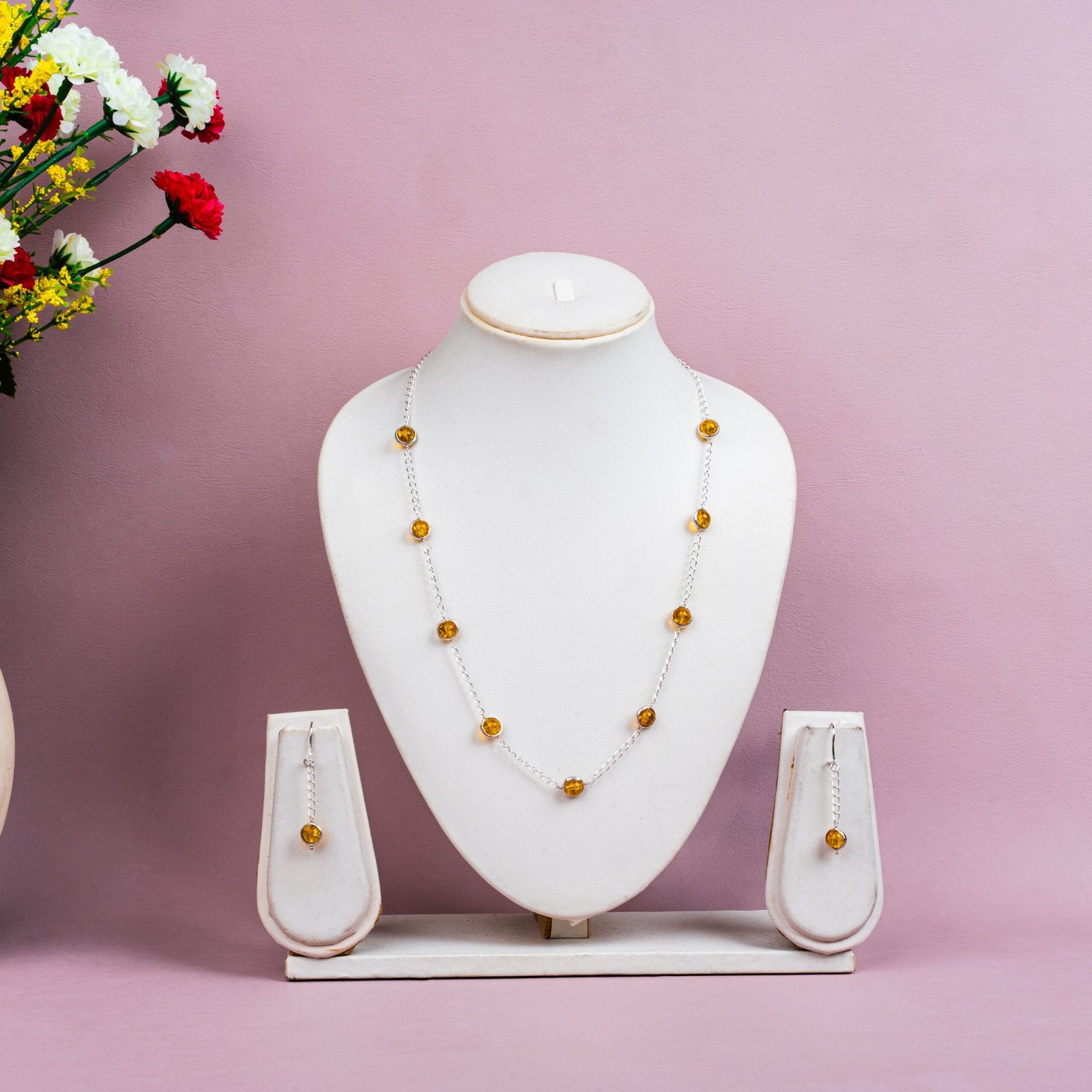 Citrine Abundance & Success Necklace Set | 92.5 Sterling Silver Jewellery