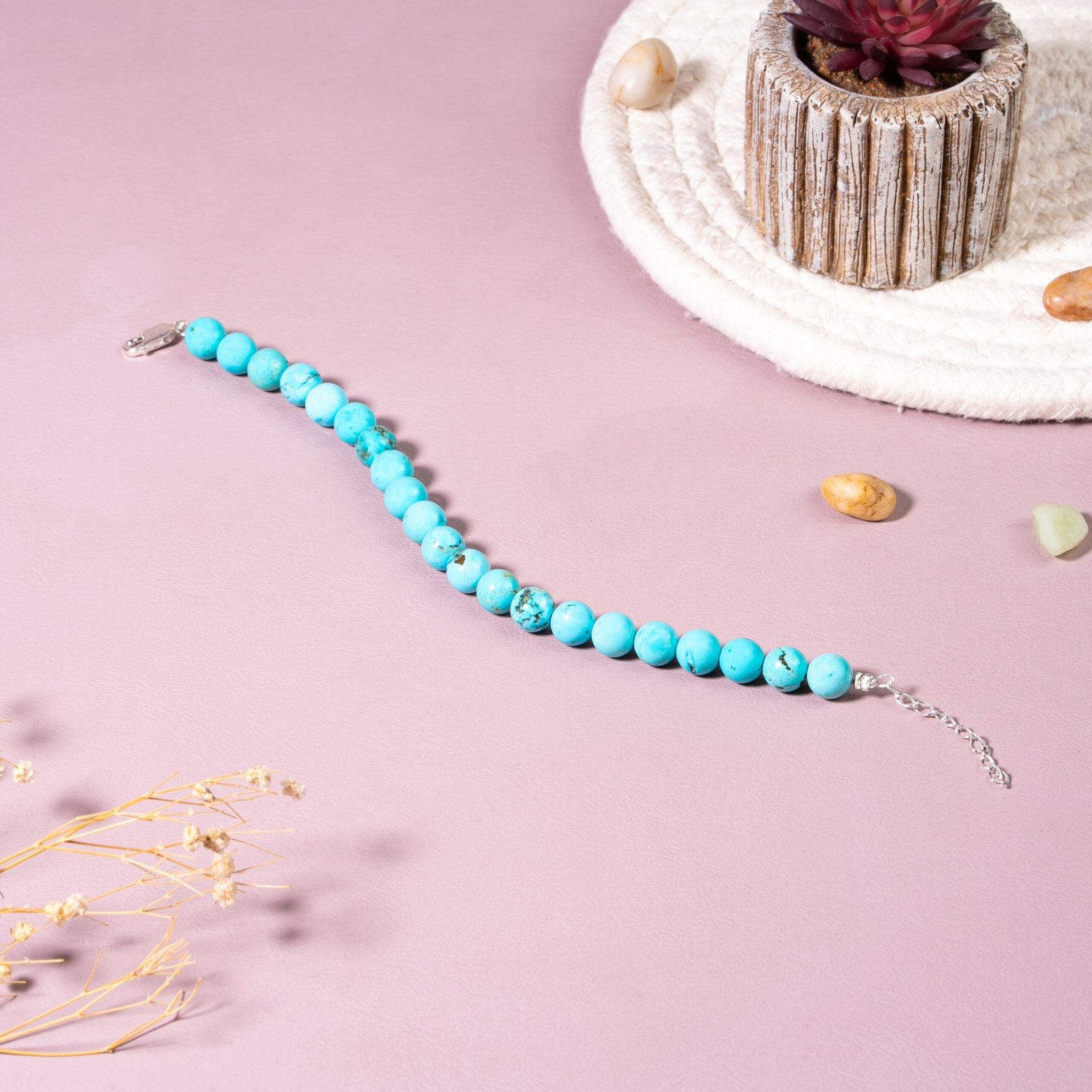 Turquoise Firoza Protection Harmony 92.5 Sterling Silver Bracelet for Women | Truth Stone