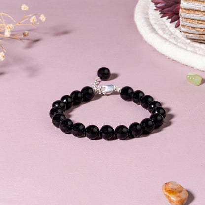 Tourmaline Black Protection 92.5 Sterling Silver Bracelet for Women | Grounding Shield