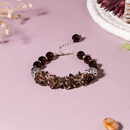 Smoky Quartz Grounding & Protection 92.5 silver beads