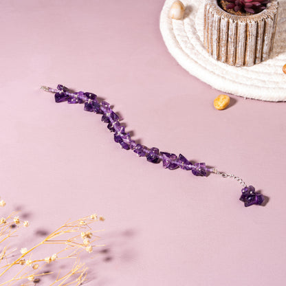 Amethyst  Calm & Clarity 92.5 Sterling Silver Bracelet | 2mm Chip Bead