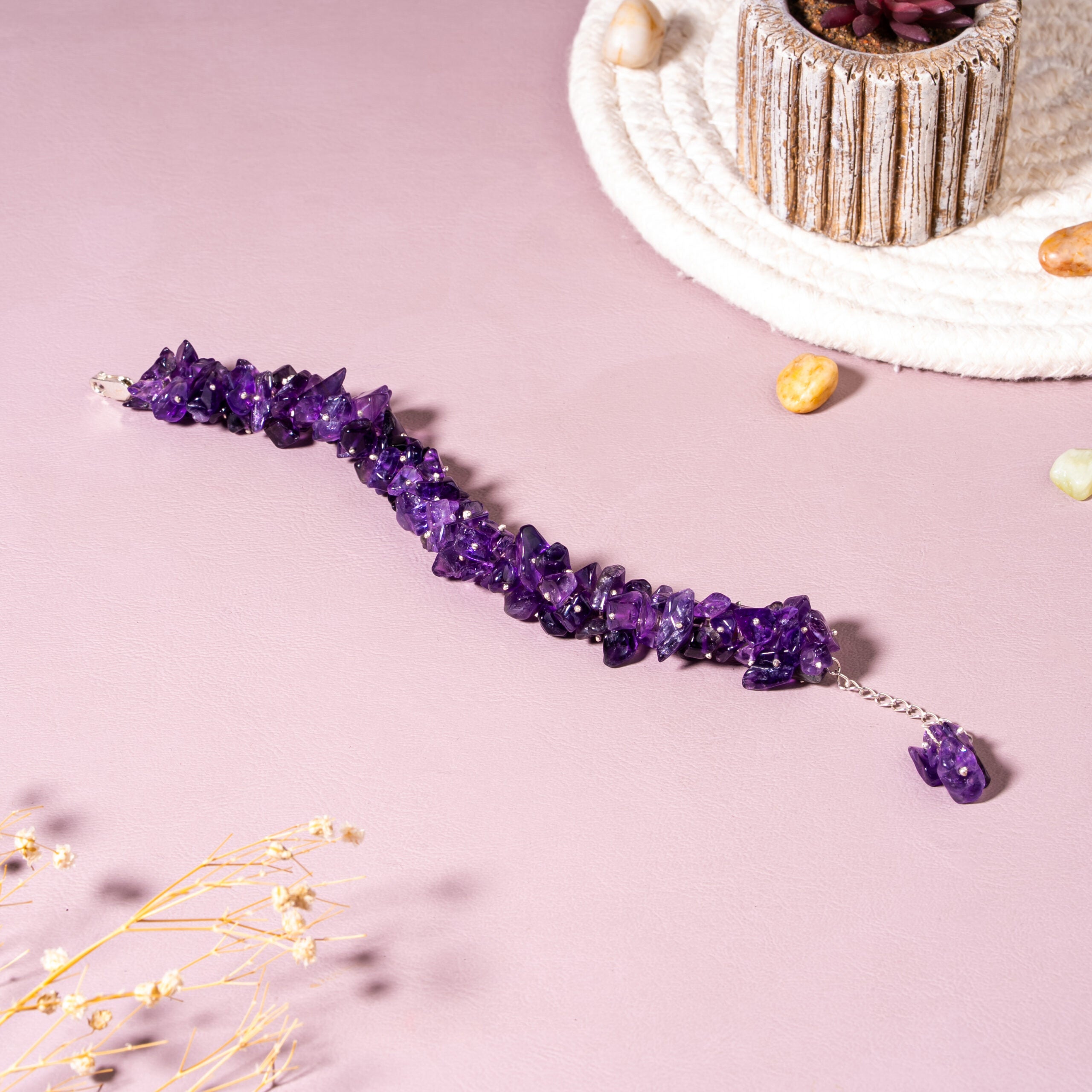 Amethyst 92.5 Sterling Silver Bracelet