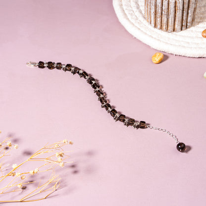 Smoky Quartz 92.5 Sterling Silver Bracelet