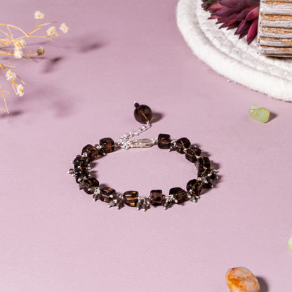 Smoky Quartz 92.5 Sterling Silver Bracelet