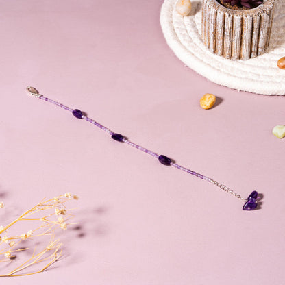 Amethyst Calm & Clarity 92.5 Sterling Silver Beaded Bracelet for Women