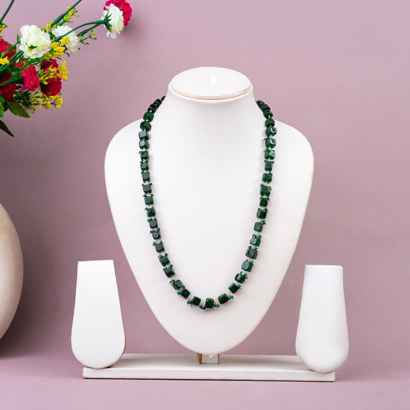 Green Jade Luck & Abundance Necklace | 92.5 Sterling Silver | Prosperity Healing Crystal