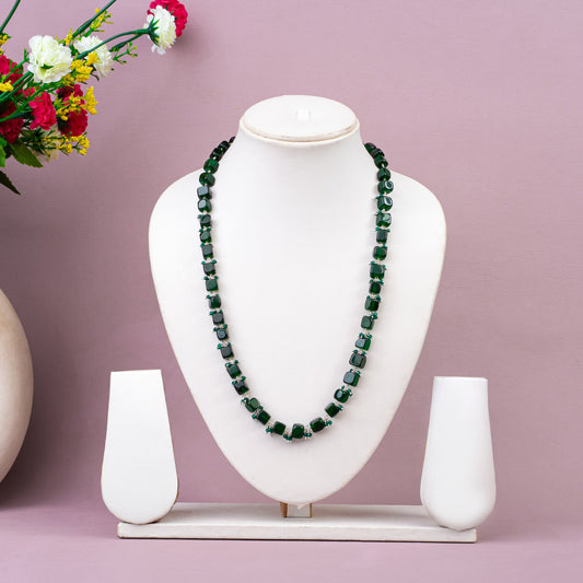 Green Jade Luck & Abundance Necklace | 92.5 Sterling Silver | Prosperity Healing Crystal
