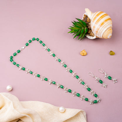 Green Aventurine Opportunity Necklace Set | 92.5 Sterling Silver | Prosperity Healing Crystal