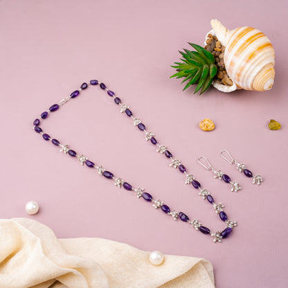 Amethyst Spiritual Wisdom Necklace Set | 92.5 Sterling Silver | Third Eye Chakra Healing Crystal