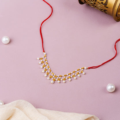 Pearl Delicate 92.5 Sterling Silver Necklace for God Idol | Pure Pearl Jewellery