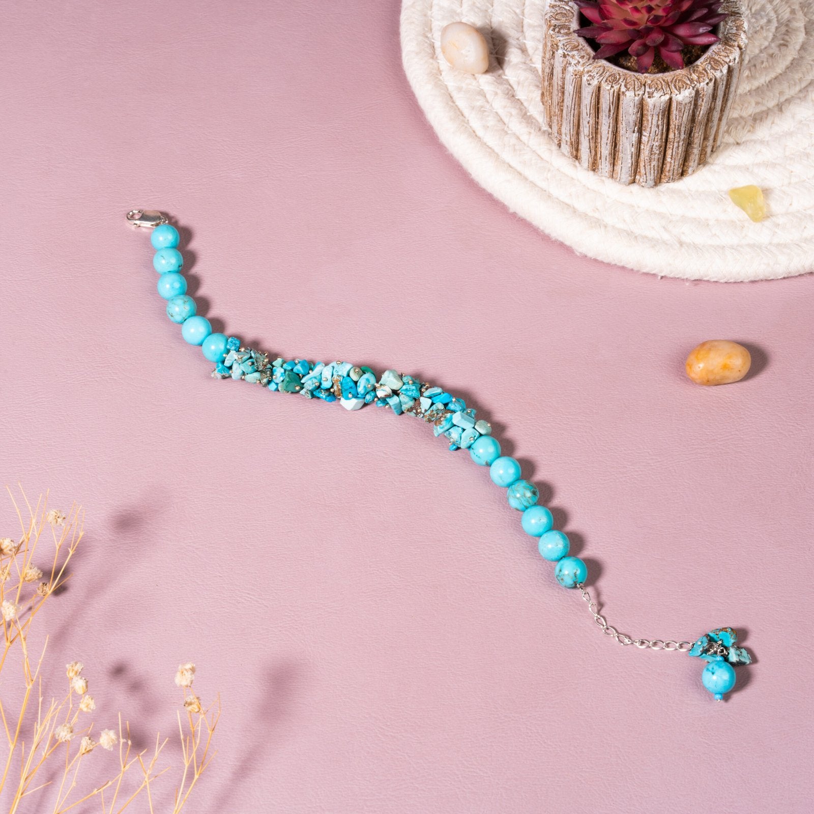 Turquoise  Harmony Bracelet – 92.5 Sterling Silver