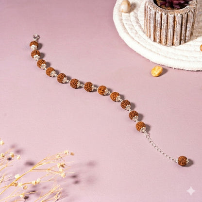 Rudraksha 92.5 Sterling Silver Bracelet